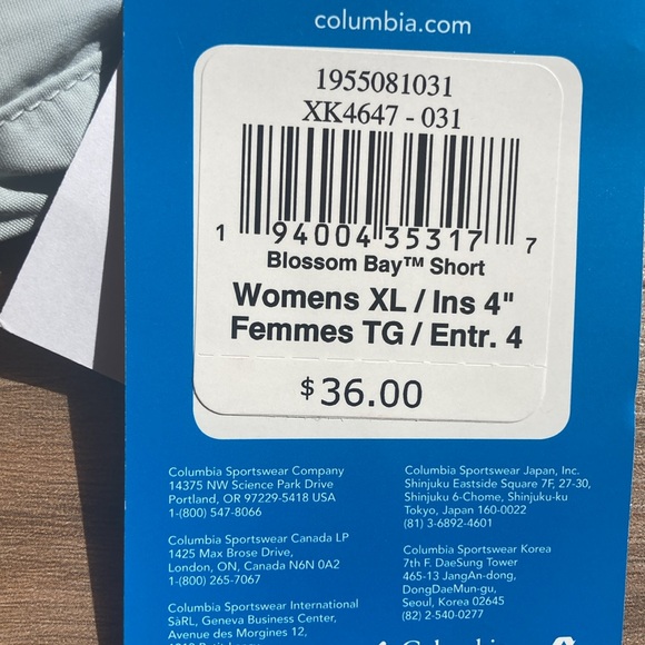 Columbia Omnishade 30 UPF sun protection blossom bay short size XL - Picture 7 of 13